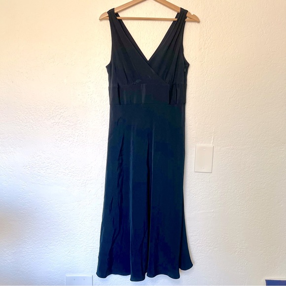 J. Crew Midnight Blue Sophia Silk Dress, Size 10 - Picture 2 of 8